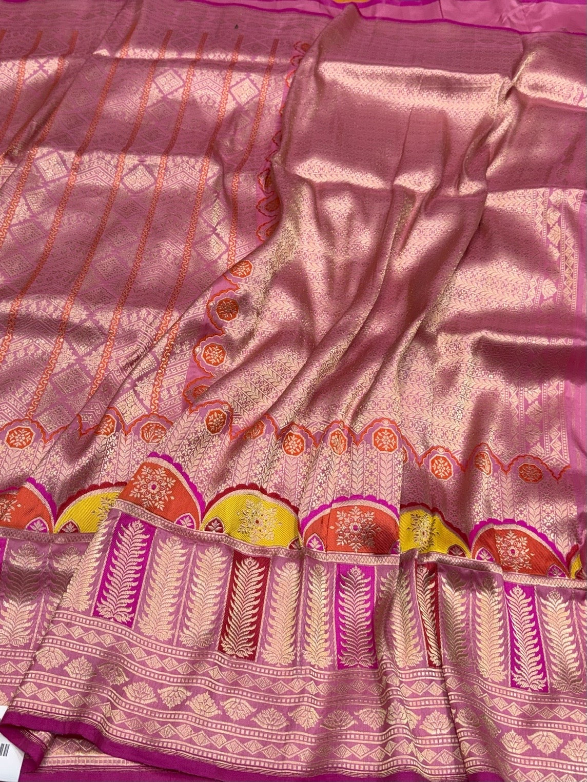 Baby Pink Handwoven Pure Banarasi Silk Saree