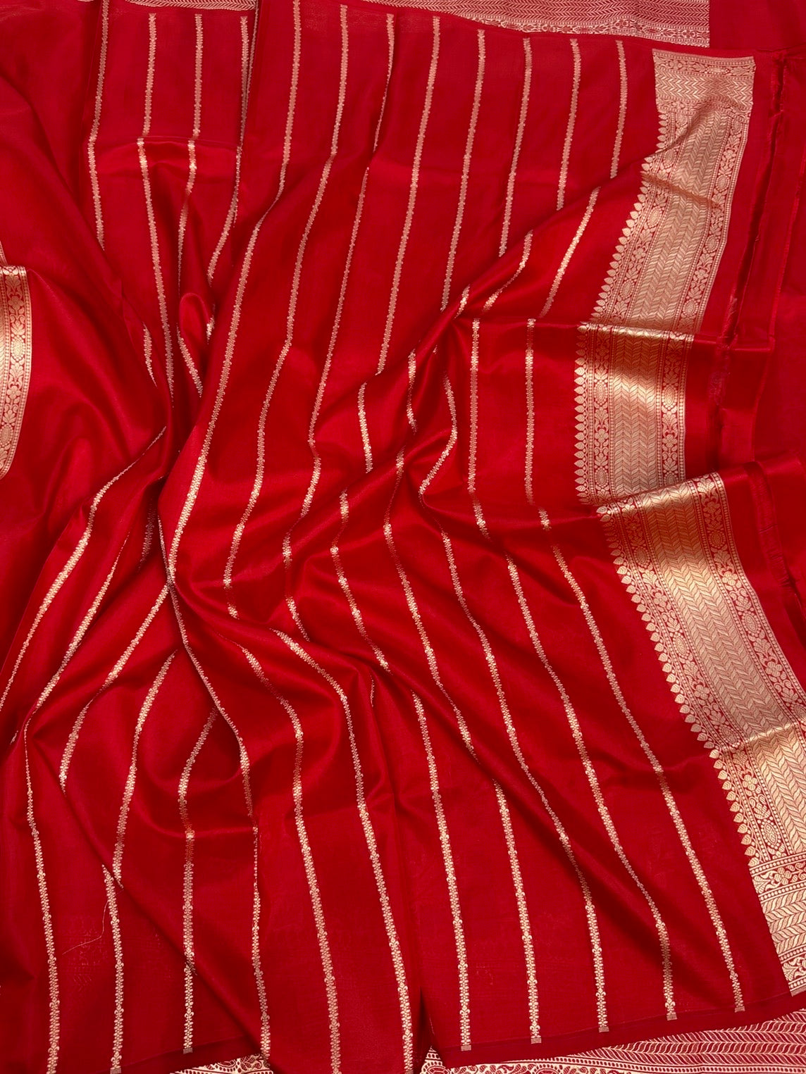 Red Banarasi Pure Katan Silk Saree