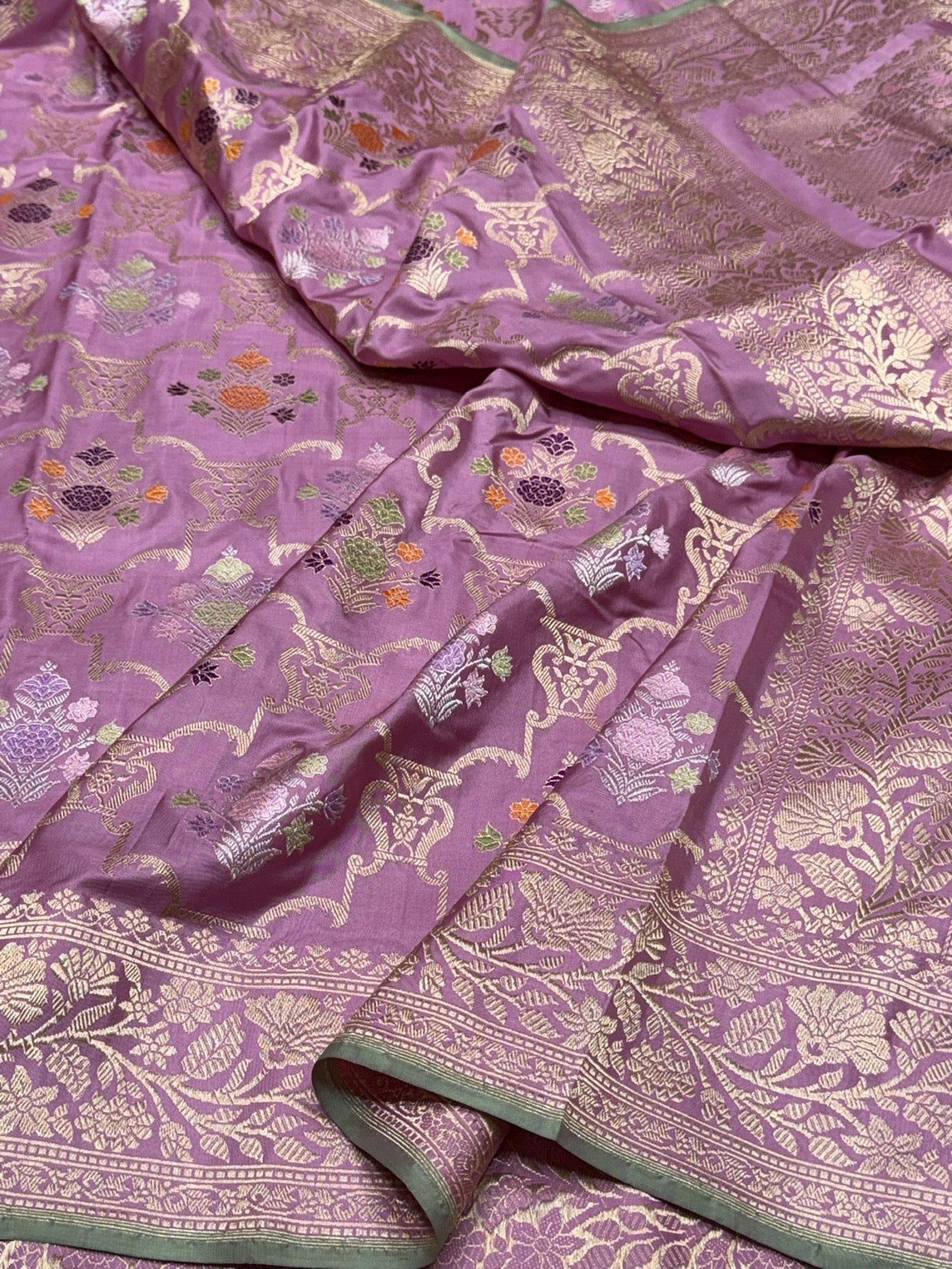 Gajiri Pink Handwoven Pure Banarasi Silk Saree