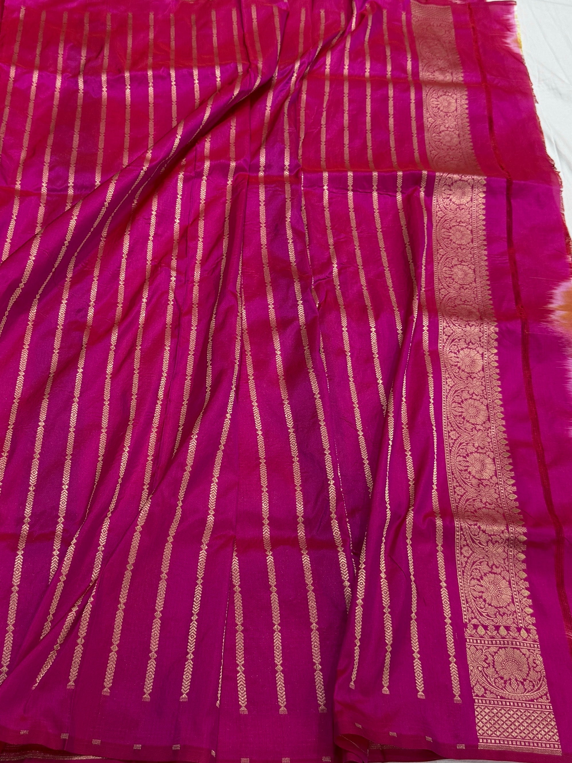 Multicolour Banarasi Pure Silk Saree β Cutwork Weave in 100% Pure Katan Silk