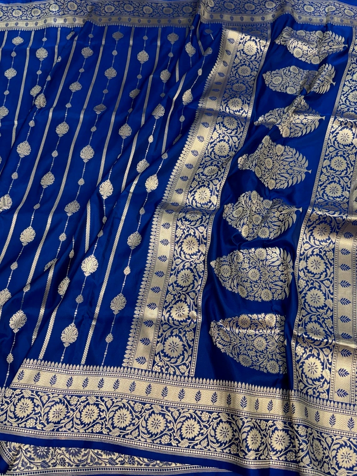 Royal Blue Banarasi Pure Katan Silk Saree