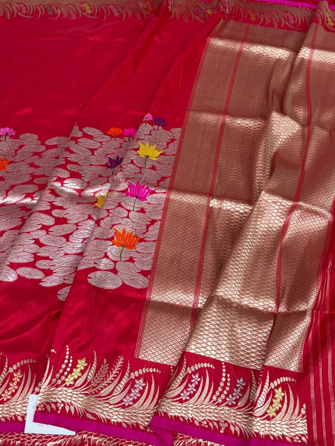 Red Handwoven Pure Banarasi Silk Saree