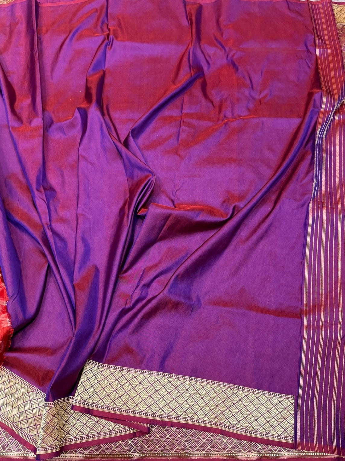 Magenta Pink Handwoven Pure Banarasi Silk Saree
