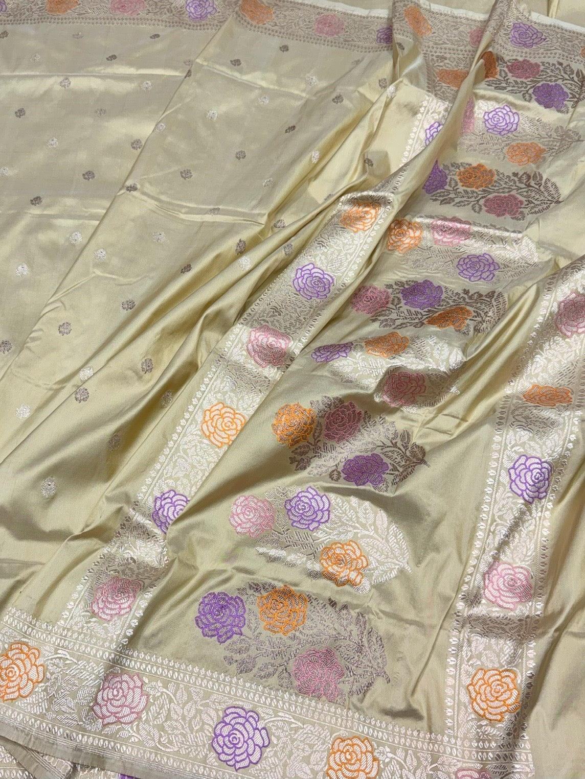 Tussar Handwoven Pure Banarasi Silk Saree