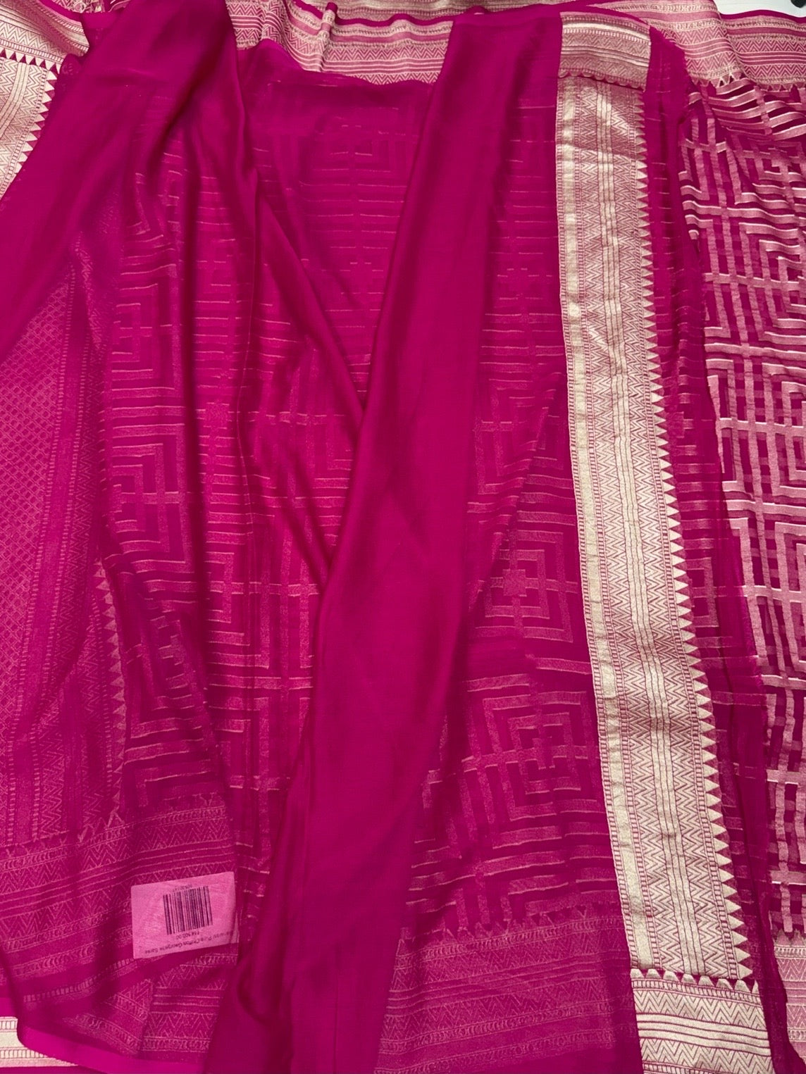 Banarasi Pure Chiffon Georgette Saree