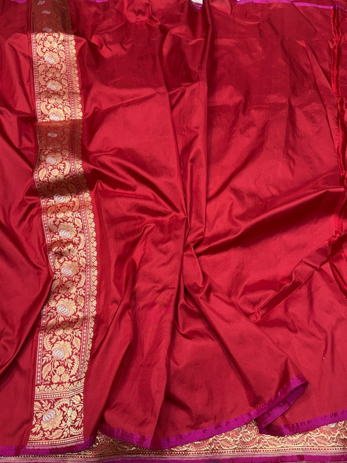 Red Handwoven Pure Silk Banarasi Saree