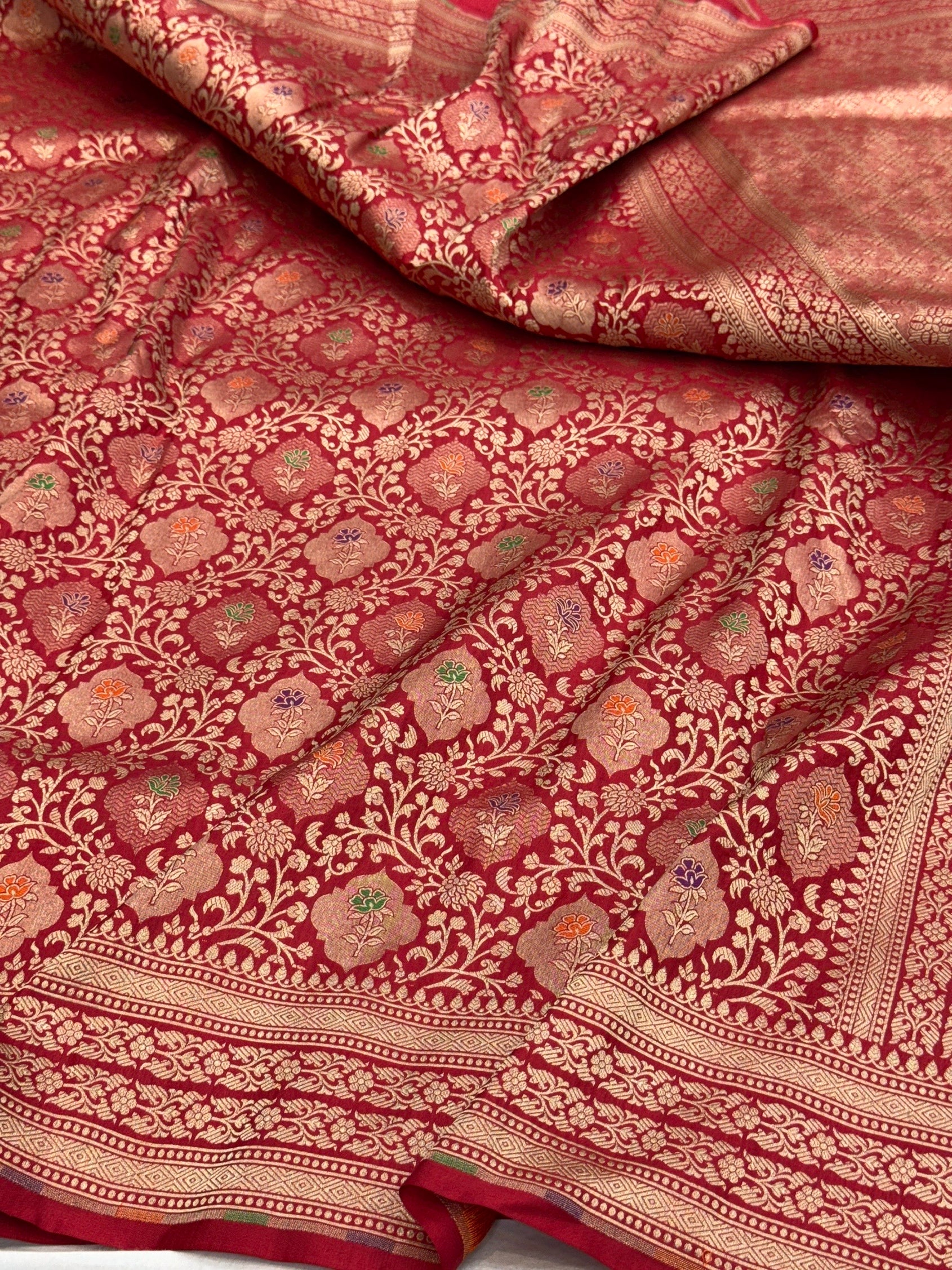 Banarasi Minakari Pure Katan Silk Brocade Saree