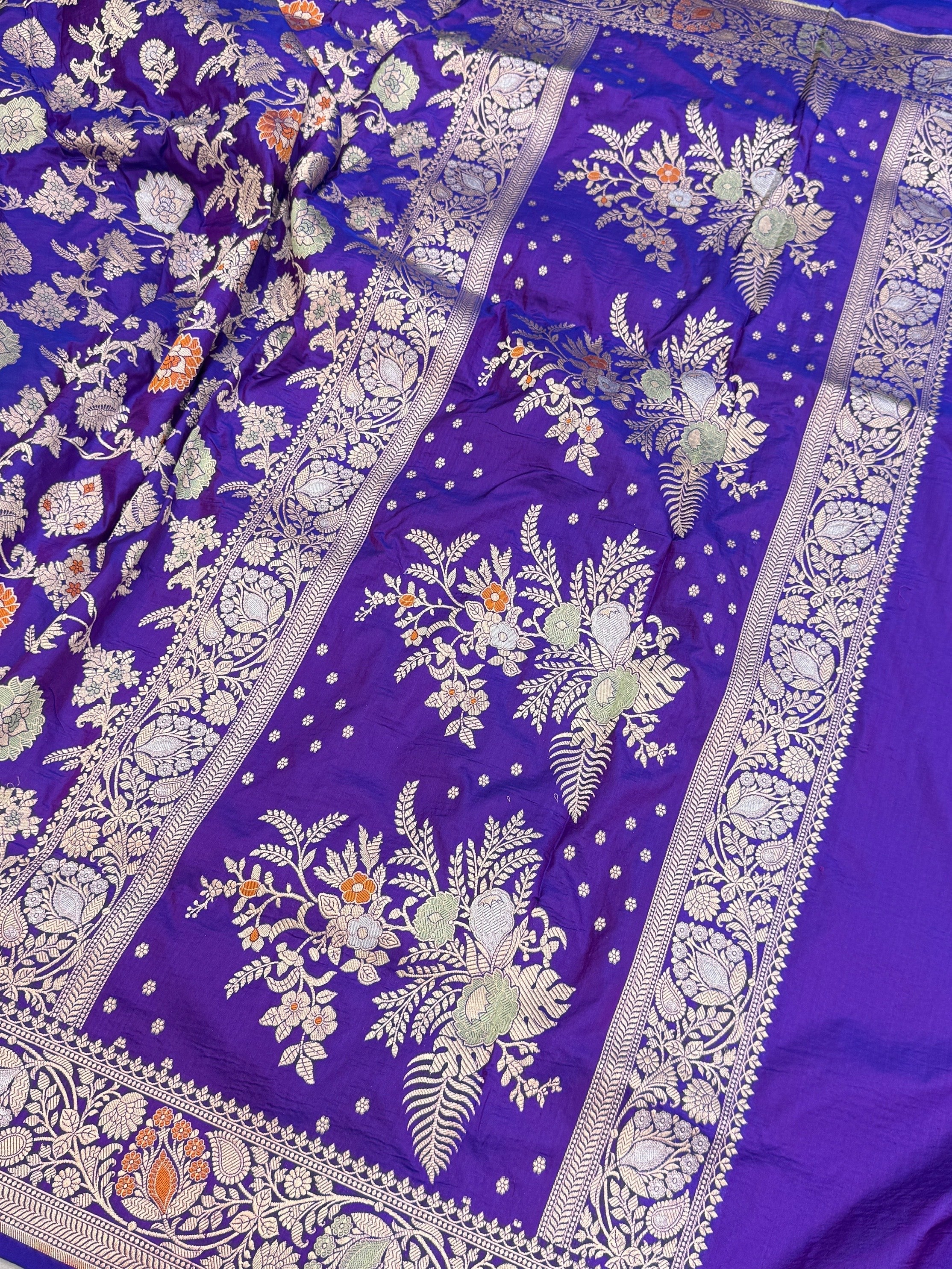 Banarasi Minakari Pure Katan Silk Saree | Pure Silk | Minakari Work | Cutwork Technique | Banarasi Katan Silk Saree