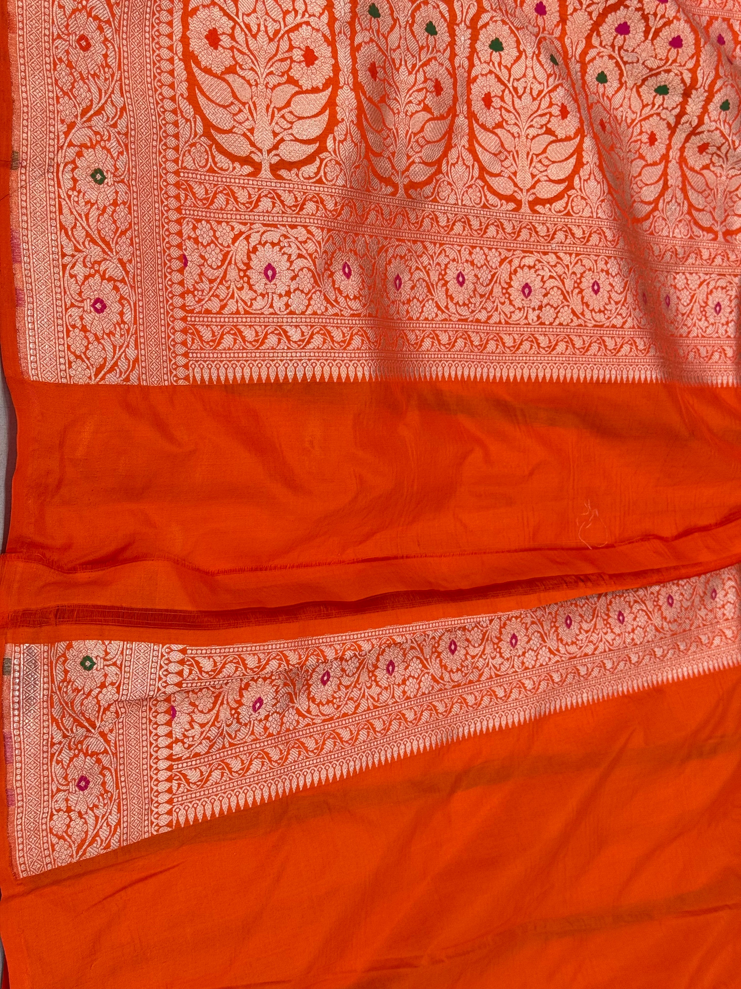 Banarasi Minakari Pure Katan Silk Brocade Saree