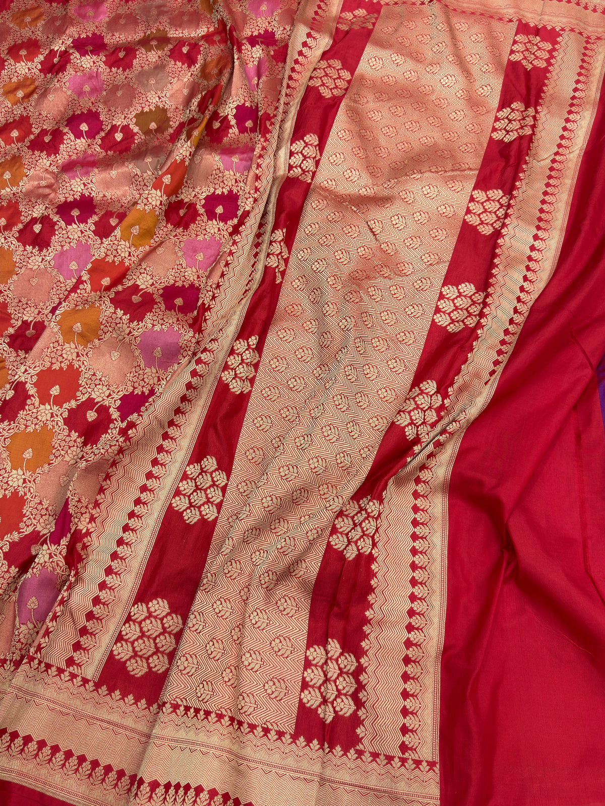 Red Rangkaat Banarasi Pure Silk Saree