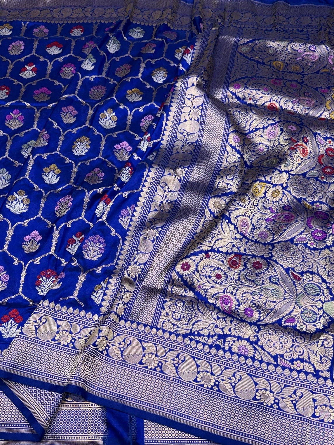 Royal Blue Handwoven Pure Banarasi Silk Saree