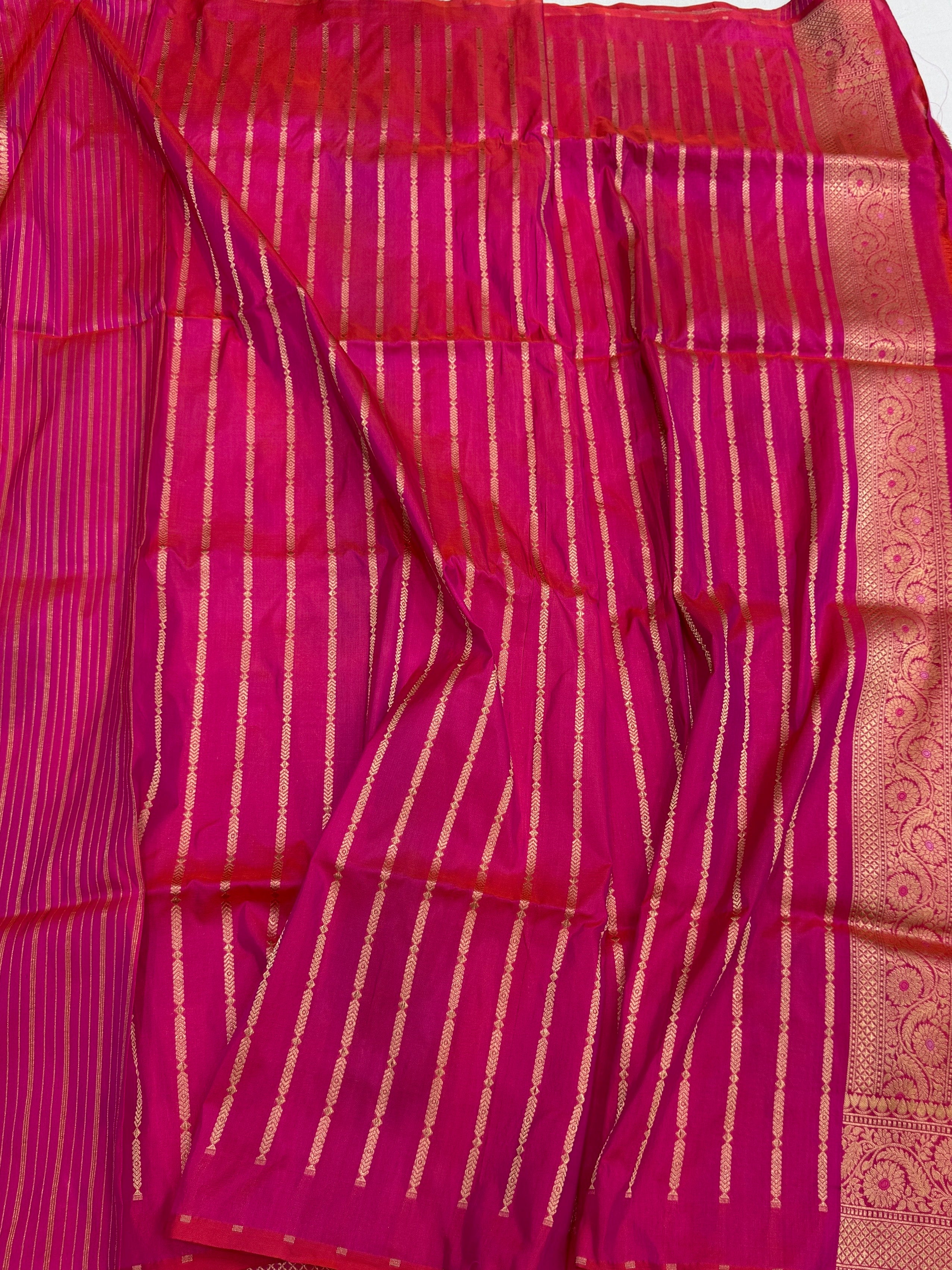 Multicolour Banarasi Pure Silk Saree – Cutwork Weave in 100% Pure Katan Silk
