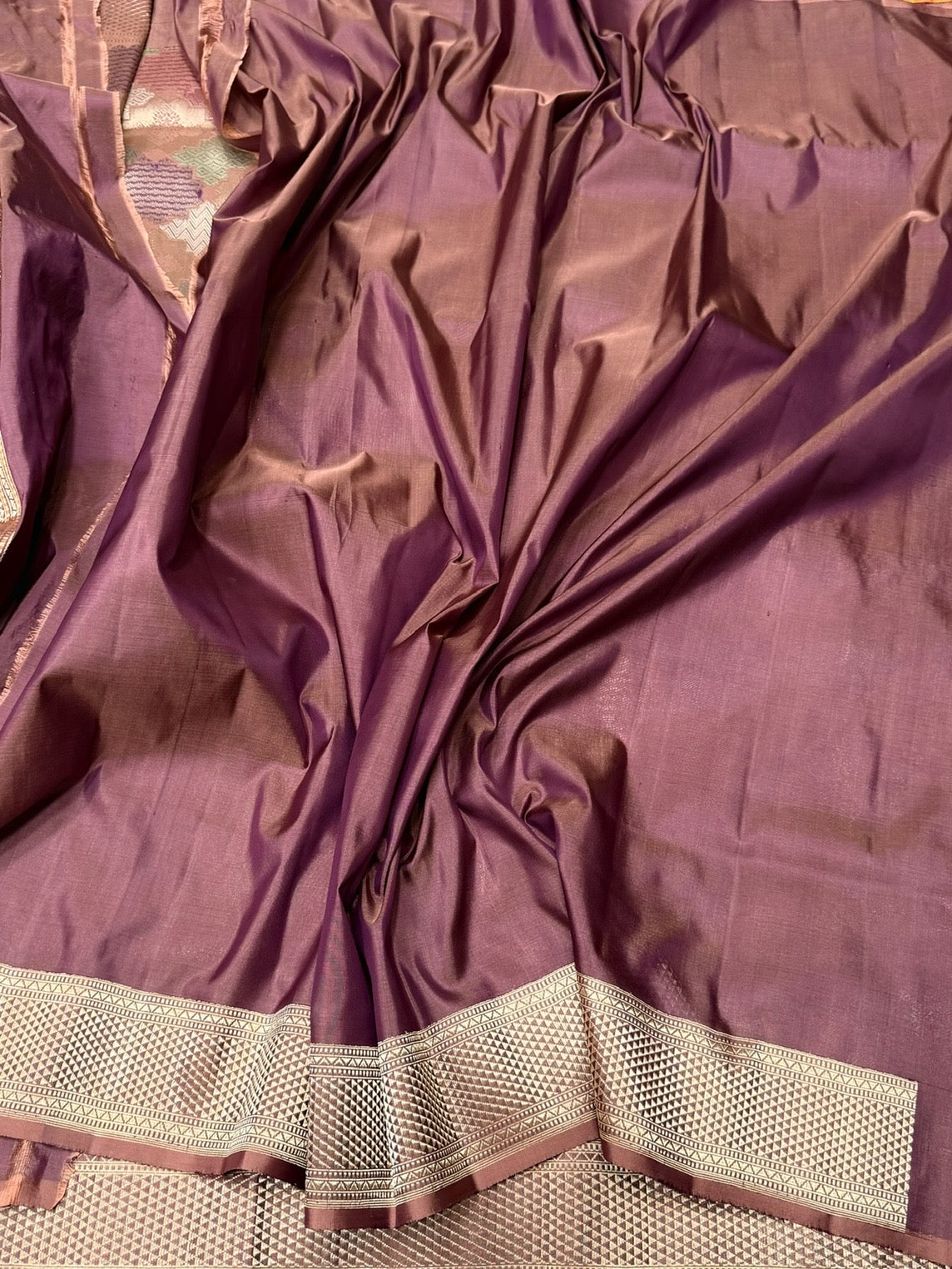 Brown Handwoven Pure Banarasi Rangkaat Silk Saree