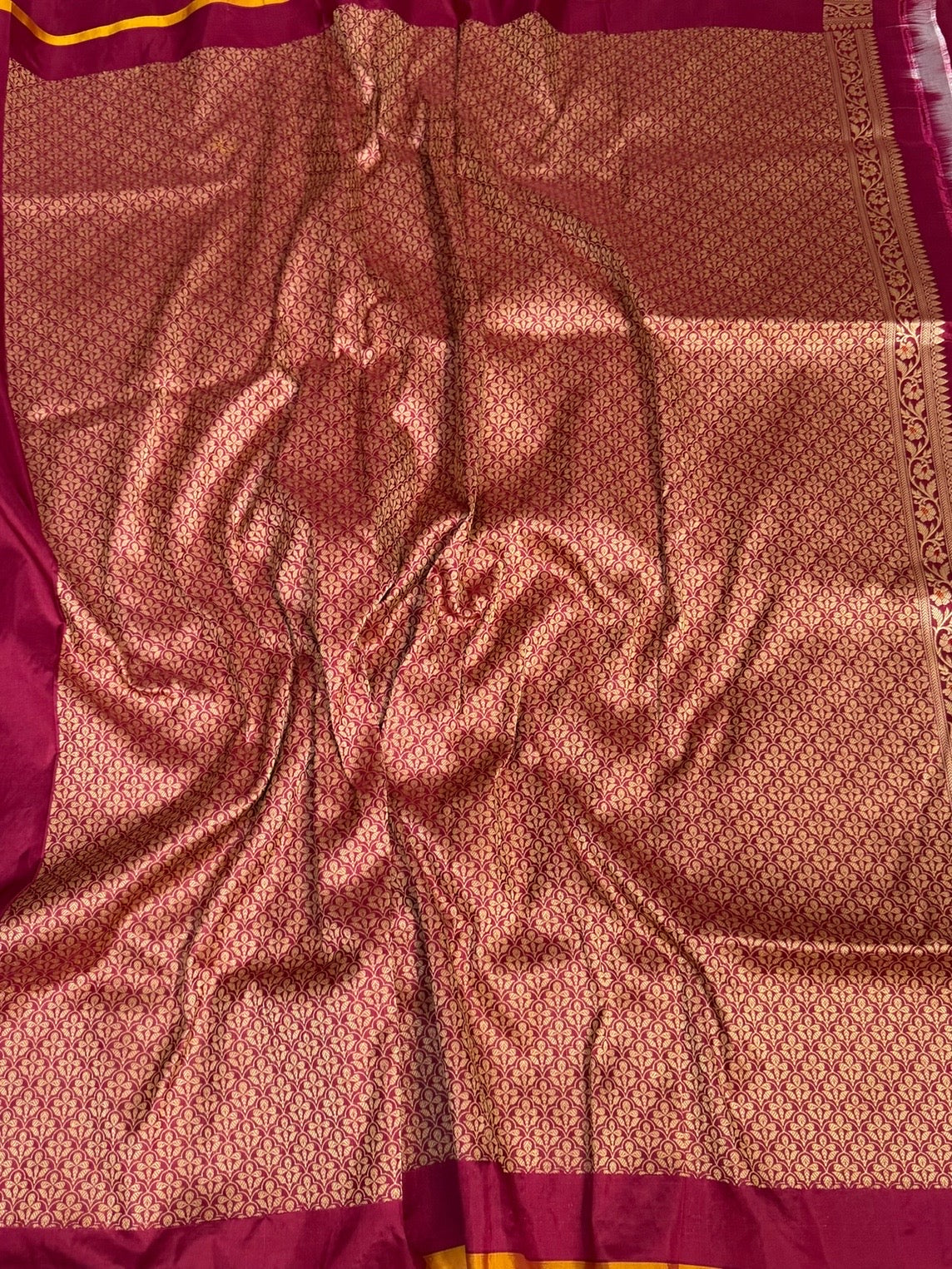 Maroon Handwoven Banarasi Pure Silk Saree