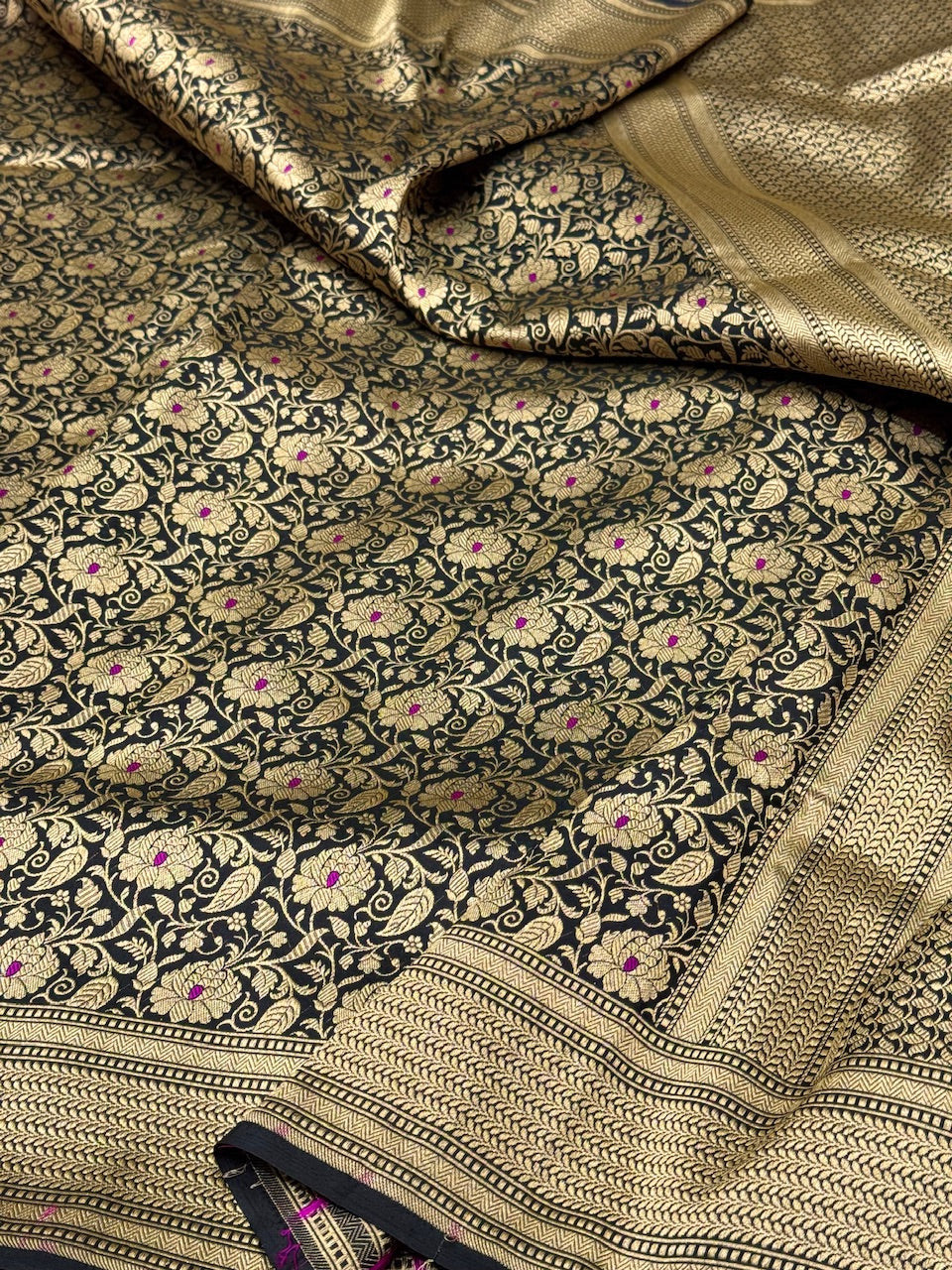 Banarasi Minakari Pure Katan Silk Brocade Saree – Rich Traditional Brocade Weave