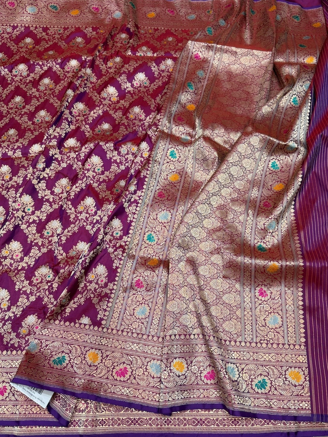 Majenta Pink Handwoven Pure Banarasi Silk Saree