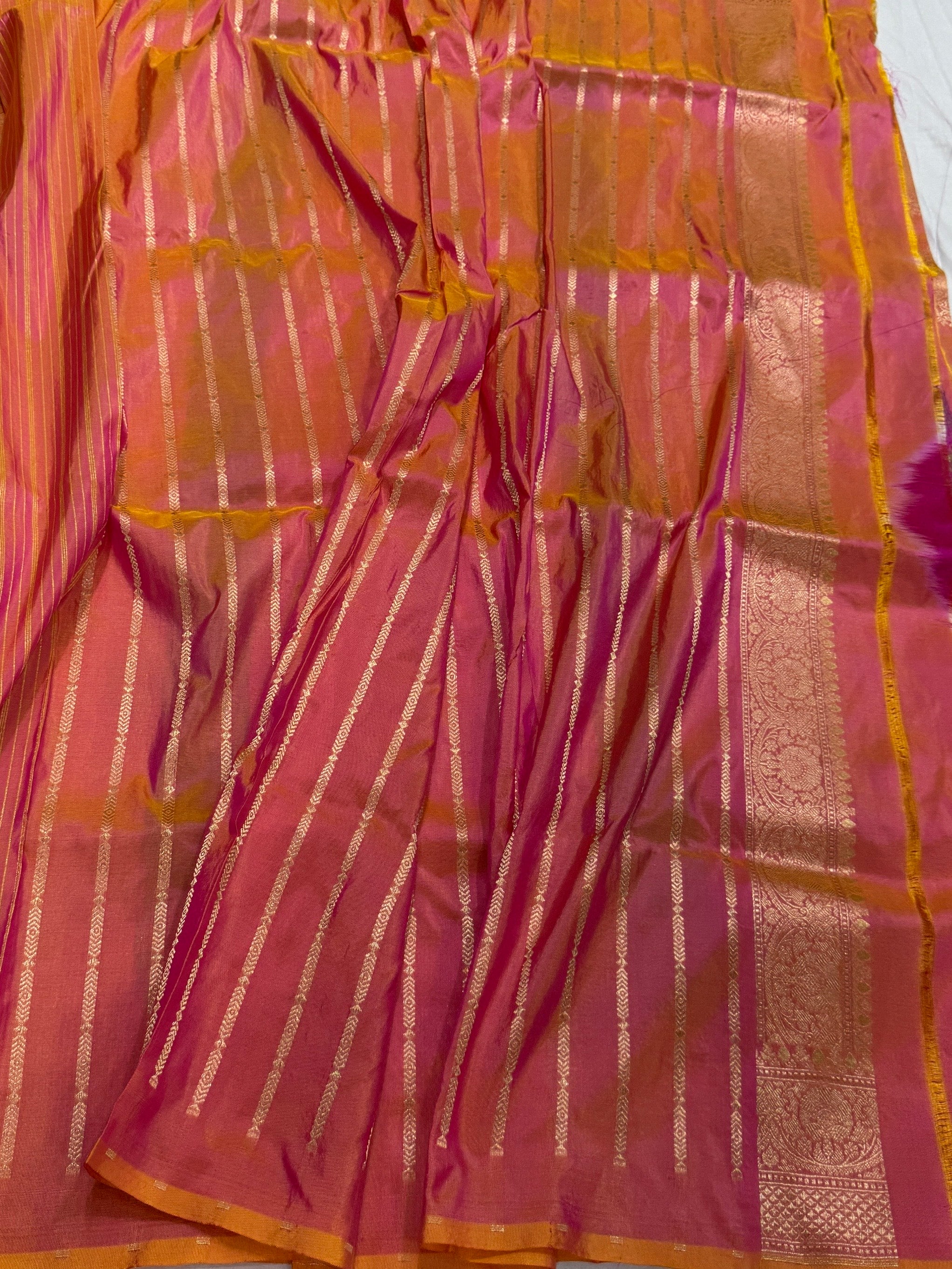 Multicolour Banarasi Pure Silk Saree β Cutwork Weave in 100% Pure Katan Silk