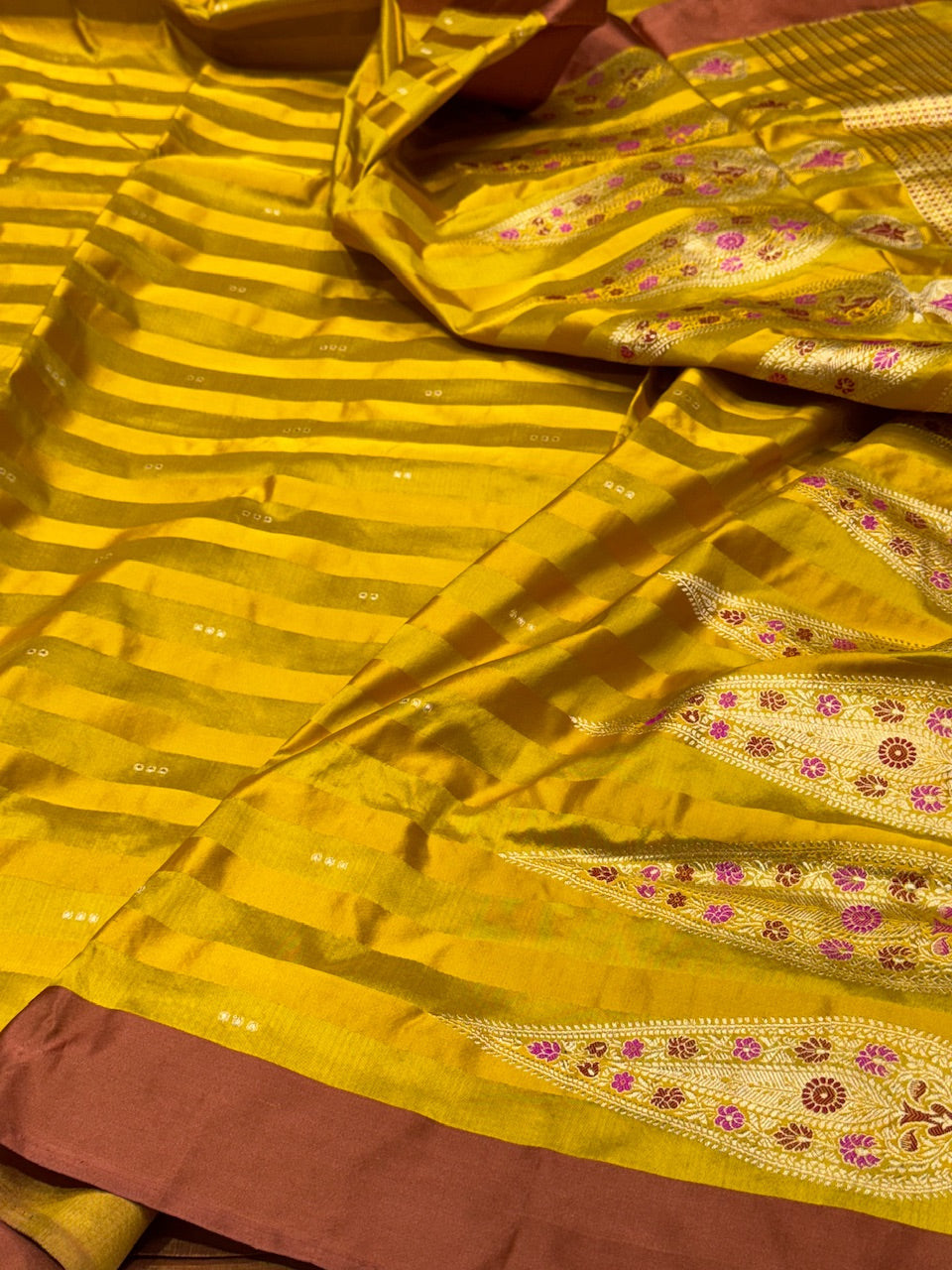 Handwoven Banarasi Pure Mashru Satin Silk Saree