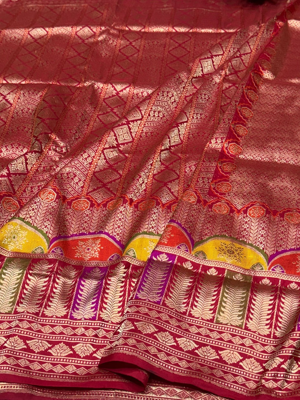 Red Handwoven Banarasi Pure Silk Saree