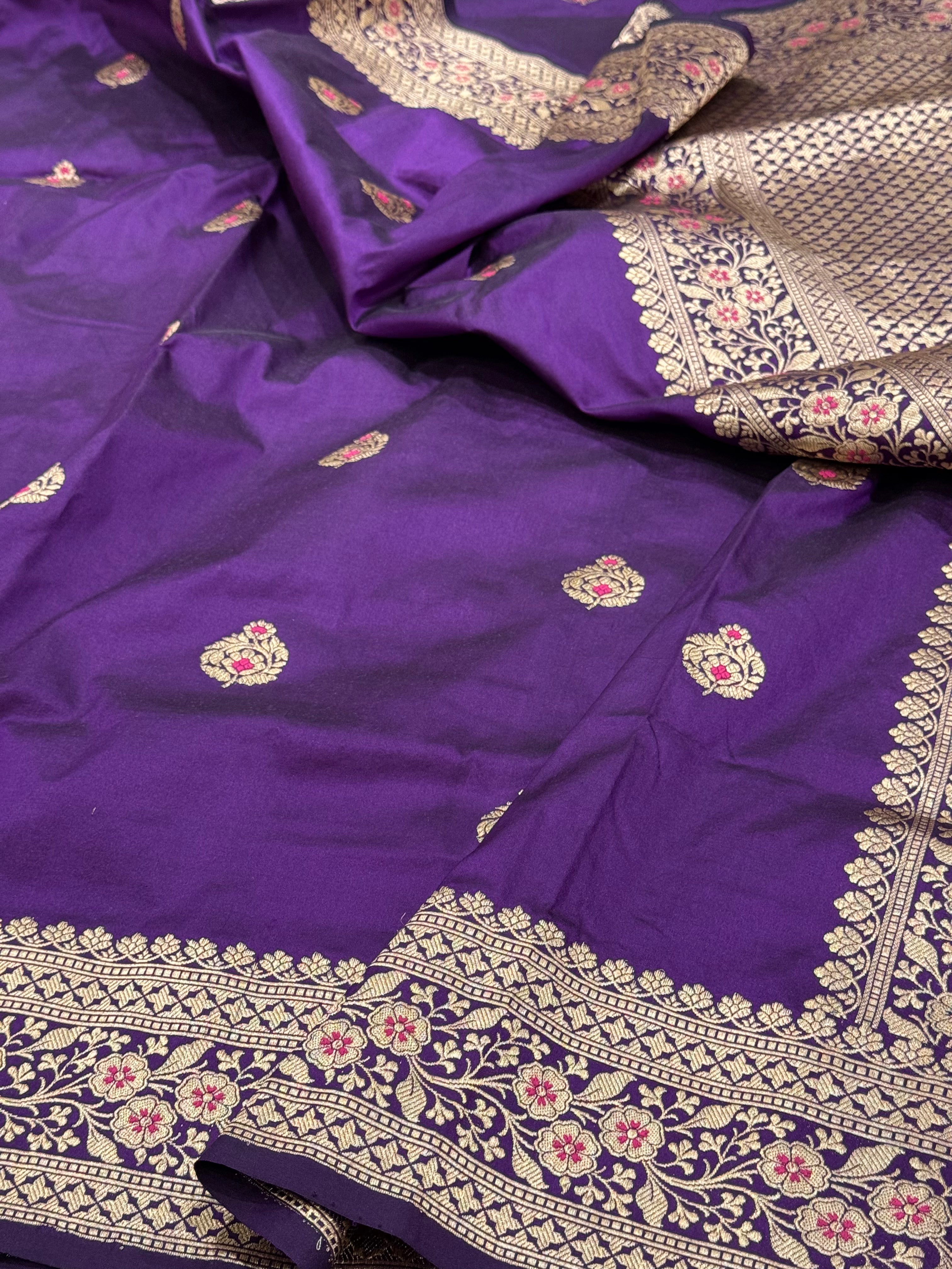 Handwoven Vintage Banarasi Pure Silk Saree