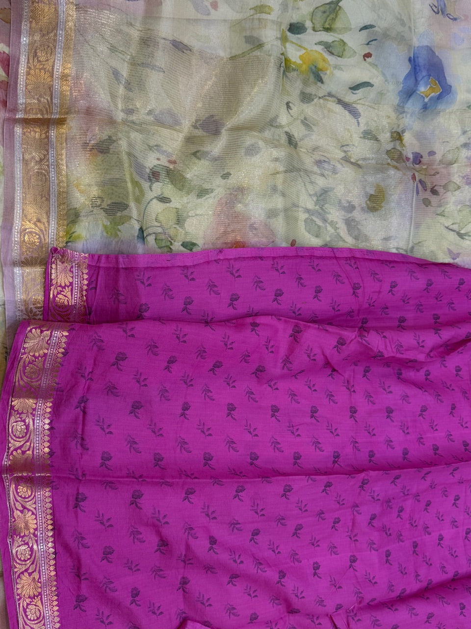 Printed Pure Banarasi Organza Silk Saree
