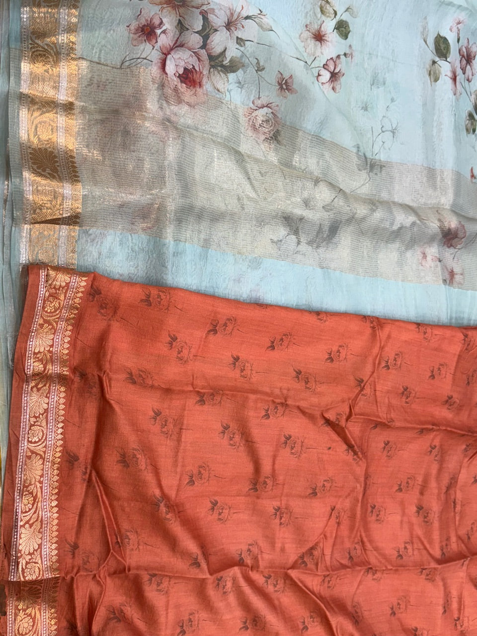 Printed Pure Banarasi Organza Silk Saree