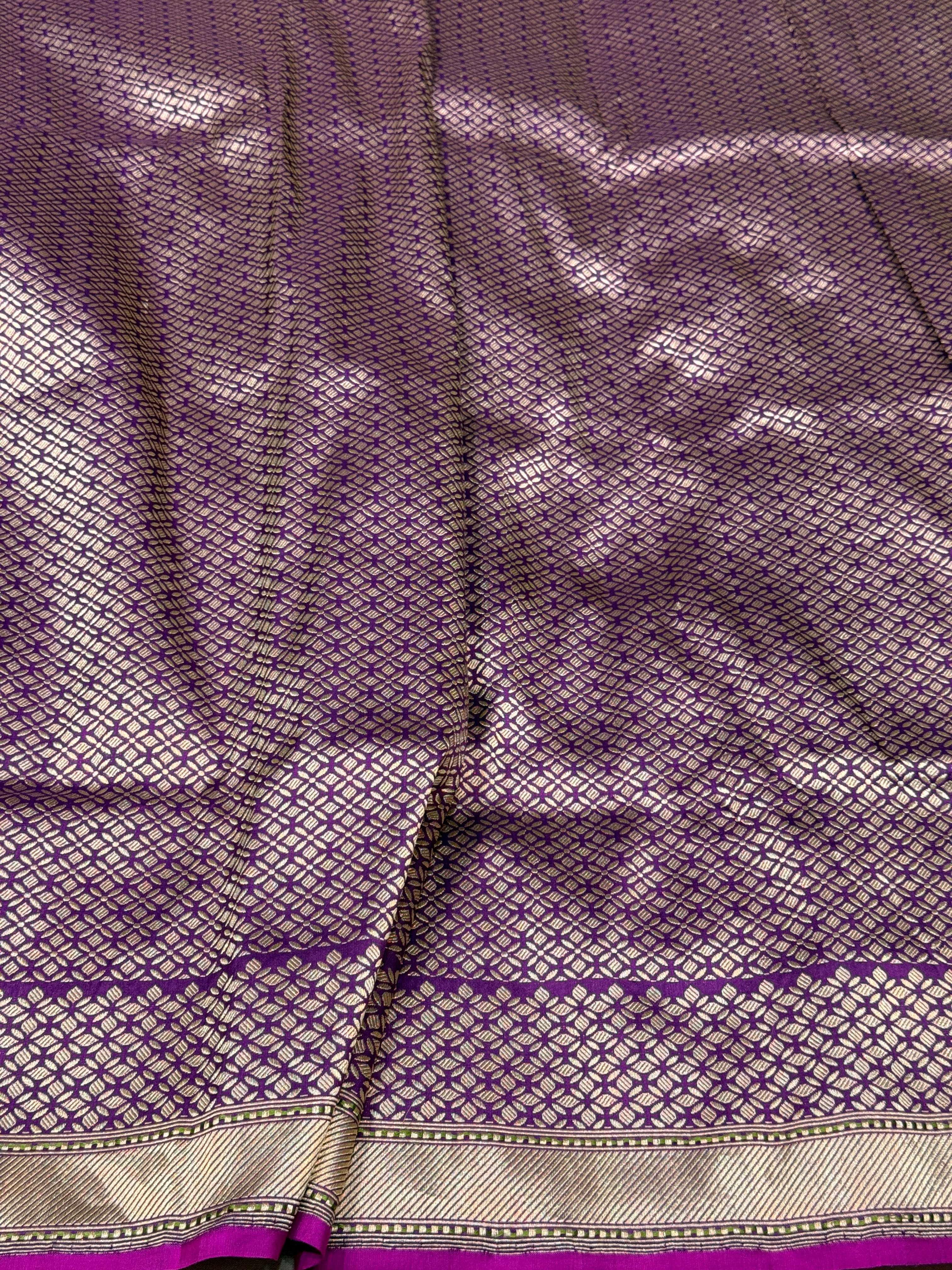 Purple Handwoven Banarasi Silk Saree