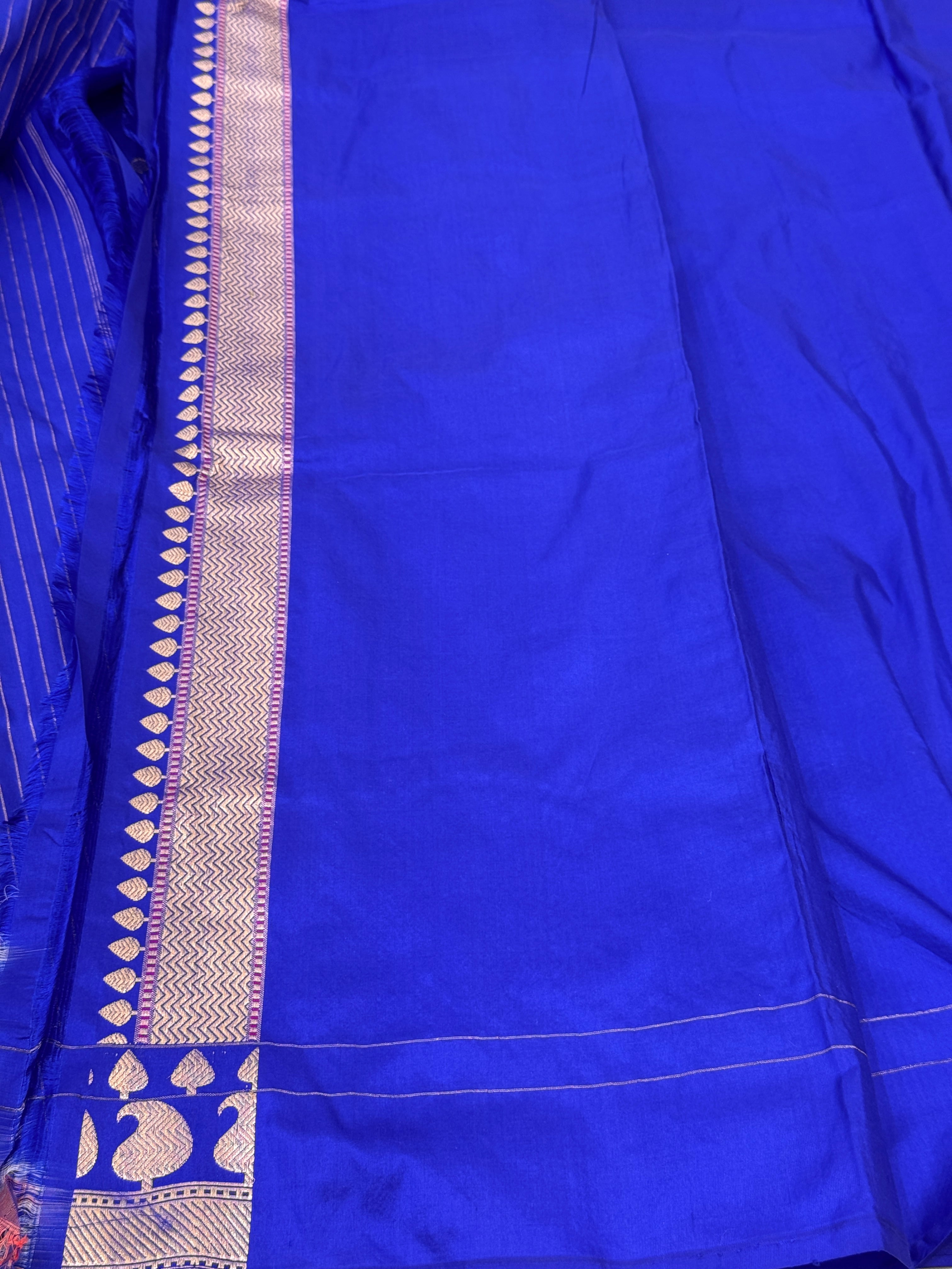 Royal Blue Handwoven Koniya Pure Banarasi Silk Saree
