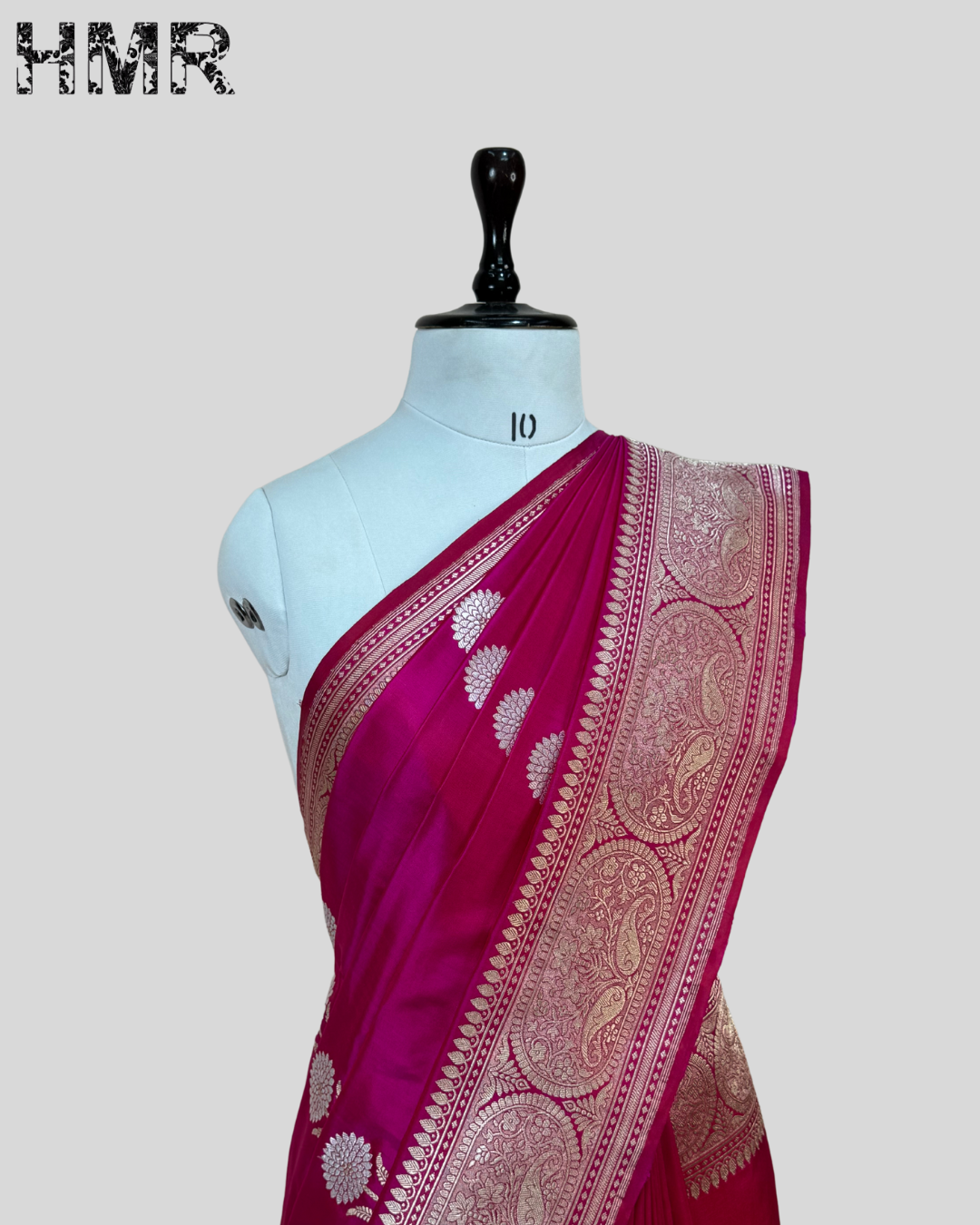Rani Pink Handwoven Pure Banarasi Silk Saree