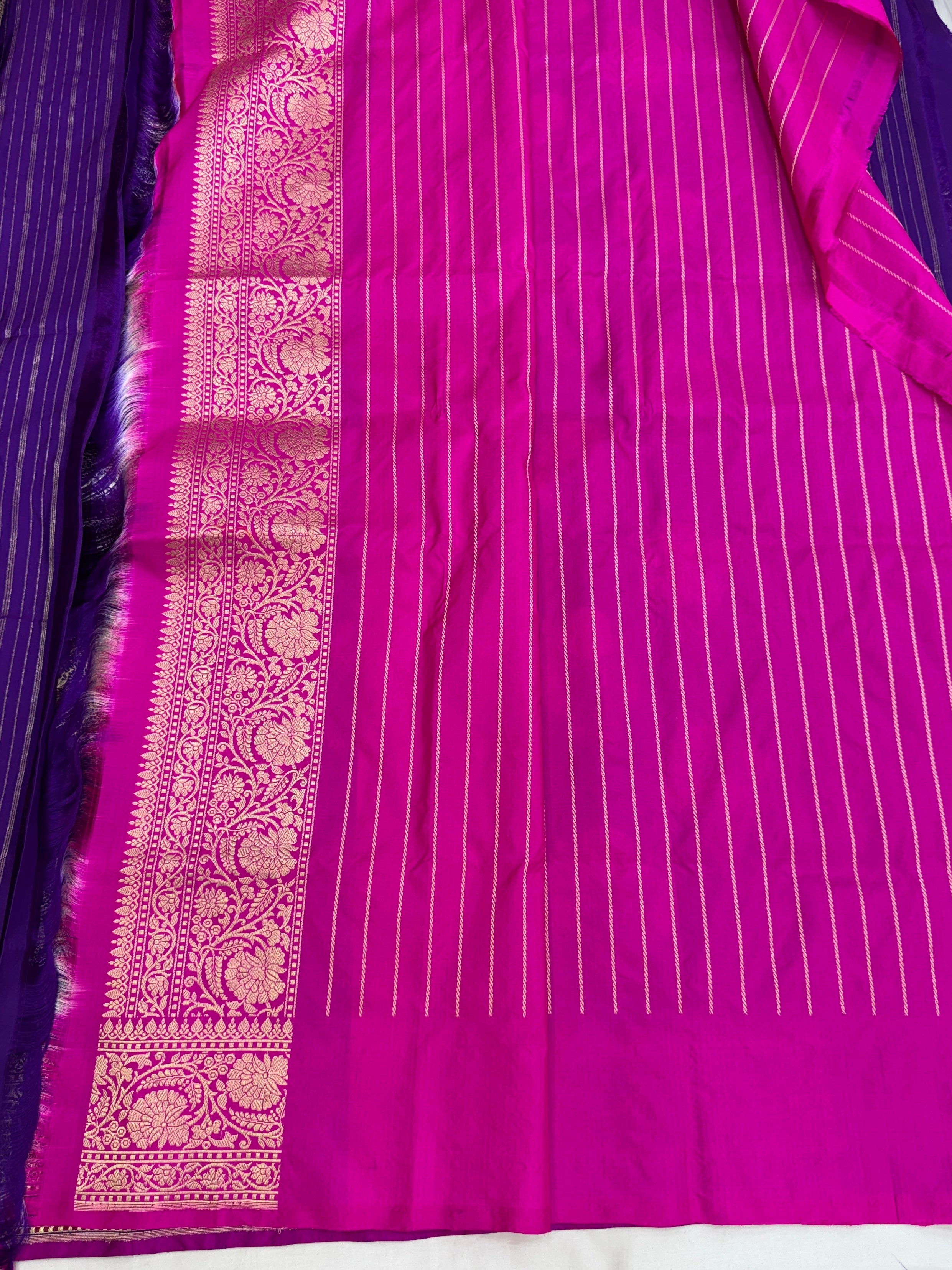 Purple Handwoven Banarasi Pure Silk Saree