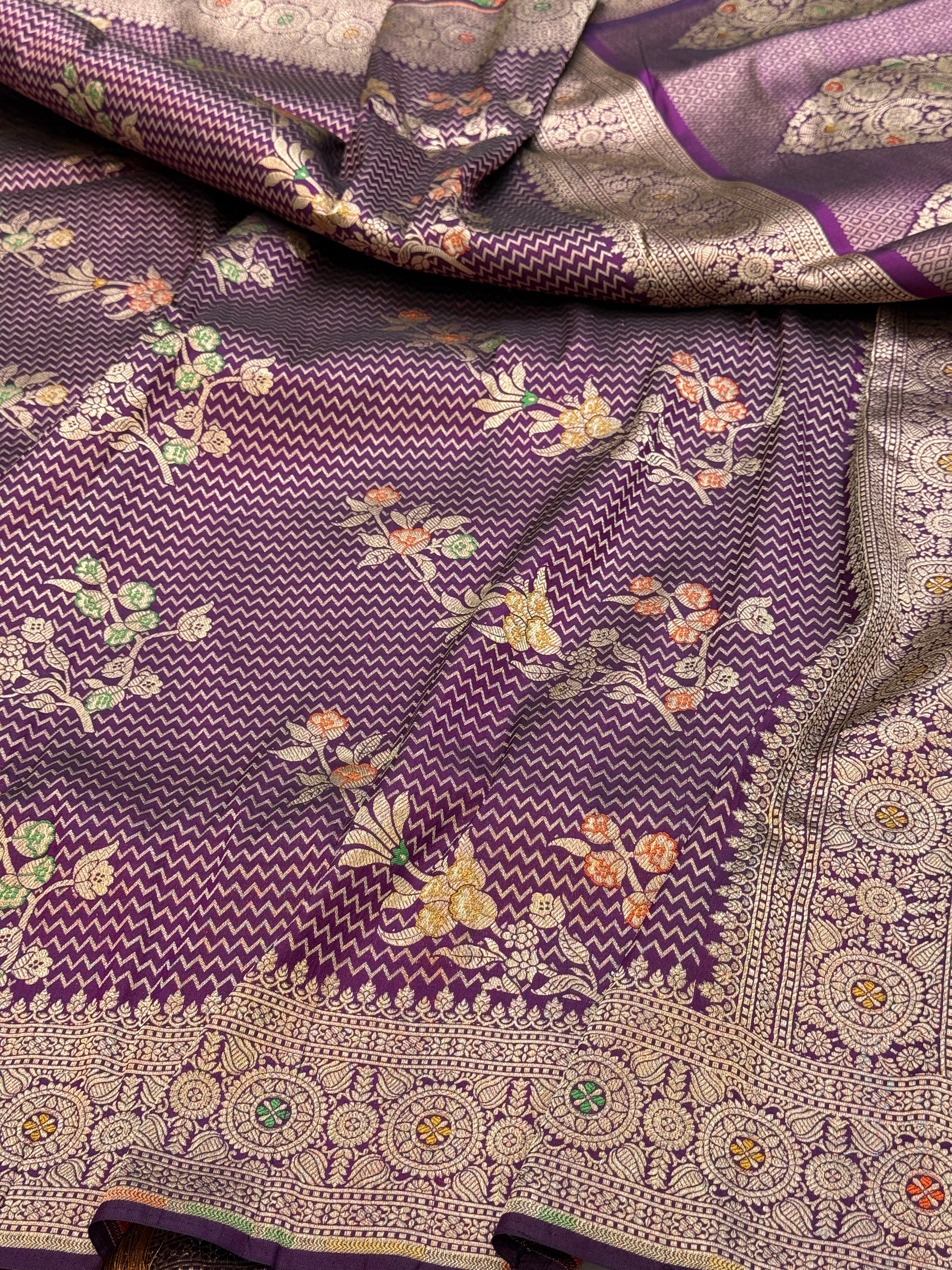 Banarasi Minakari Pure Silk Brocade Saree