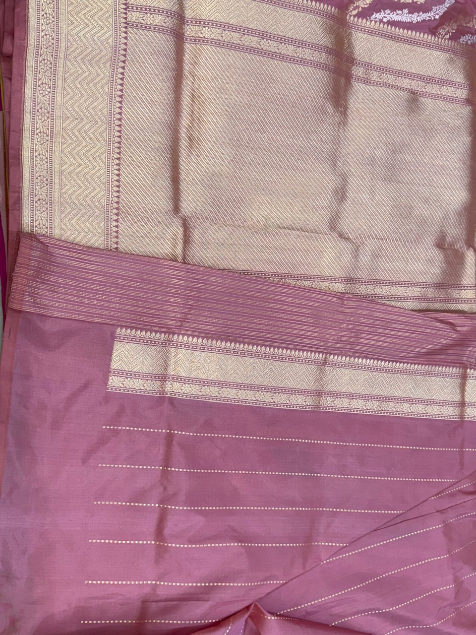 Gajiri Pink Handwoven Banarasi Silk Saree