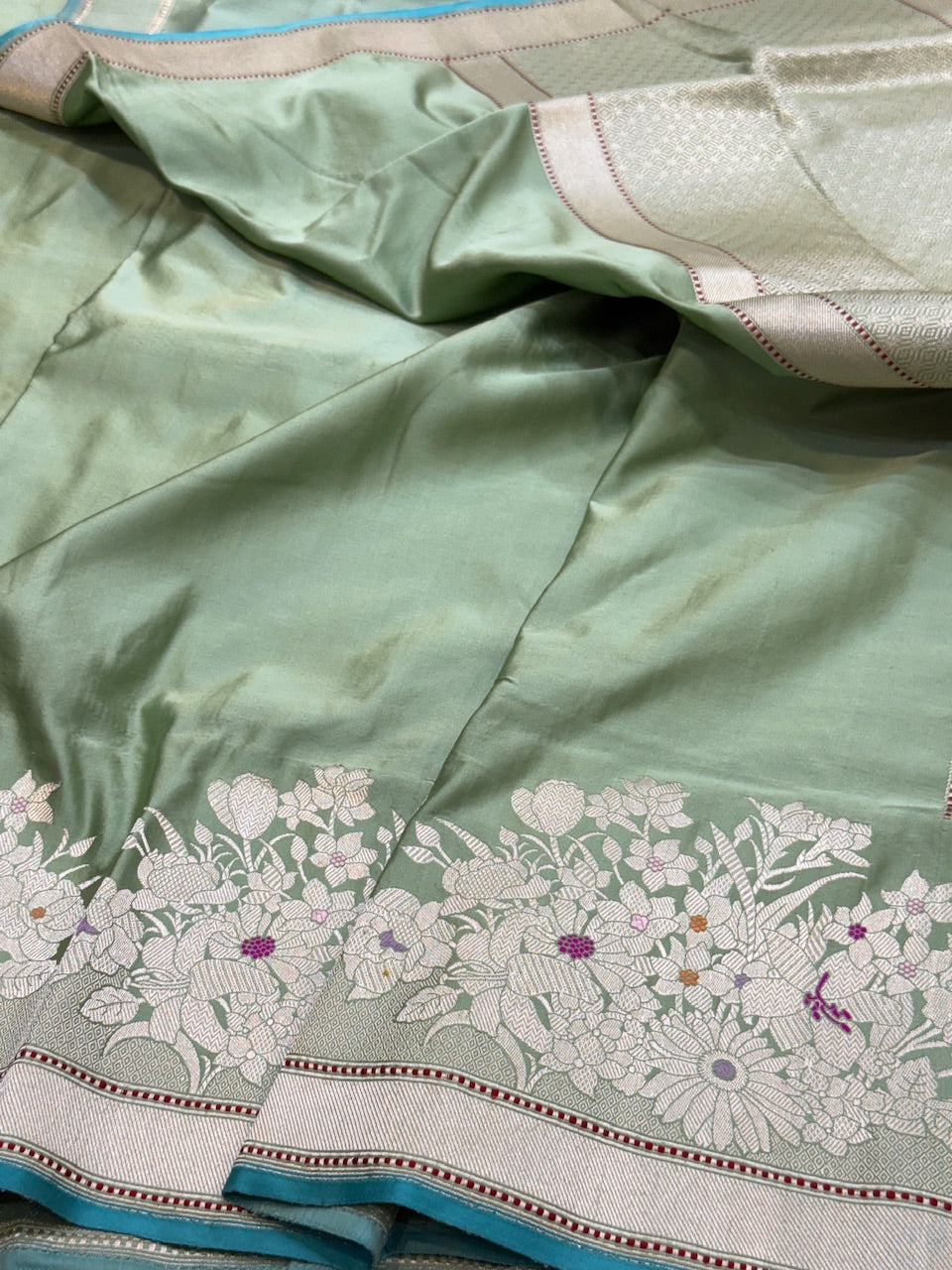 Handwoven Banarasi Pure Mashru Satin Silk Saree