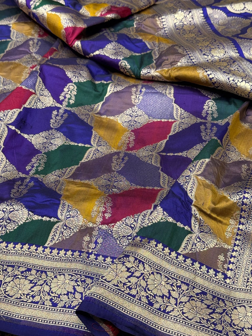 Purple Rangkaat Banarasi Pure Silk Saree