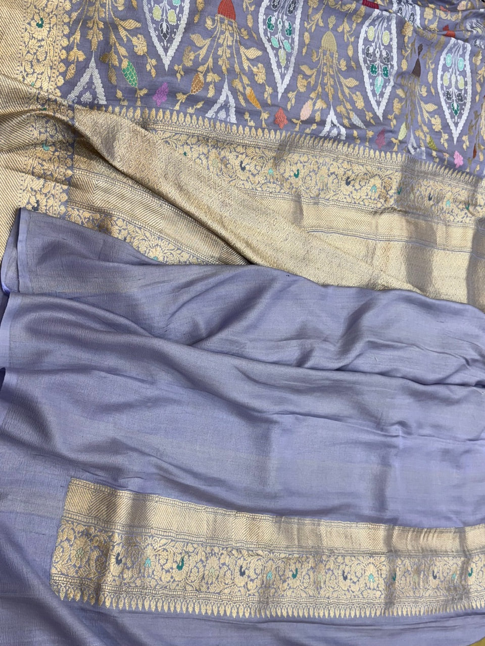 Handwoven Pure Tussar Georgette Saree