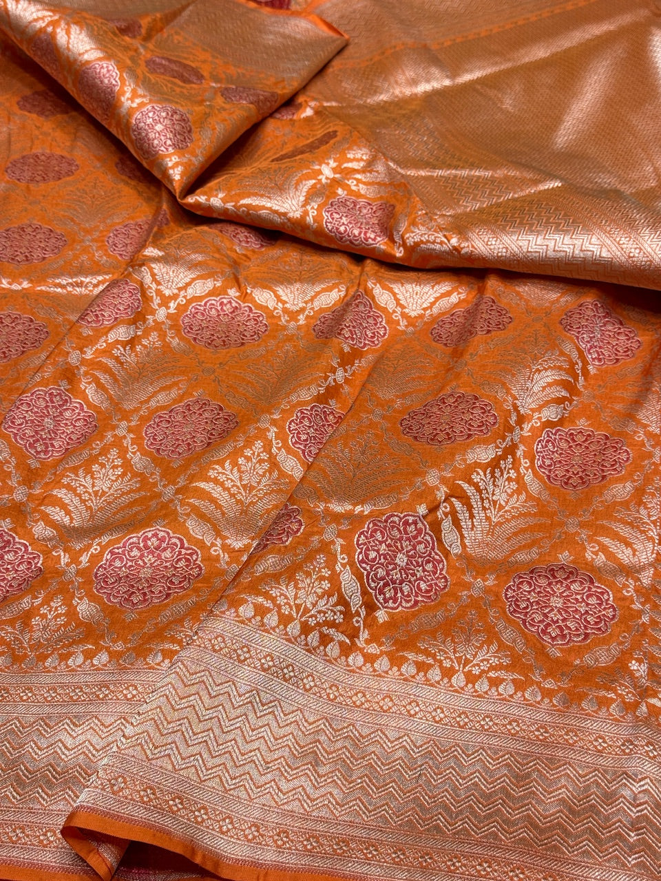 Banarasi Minakari Pure Katan Silk Brocade Saree