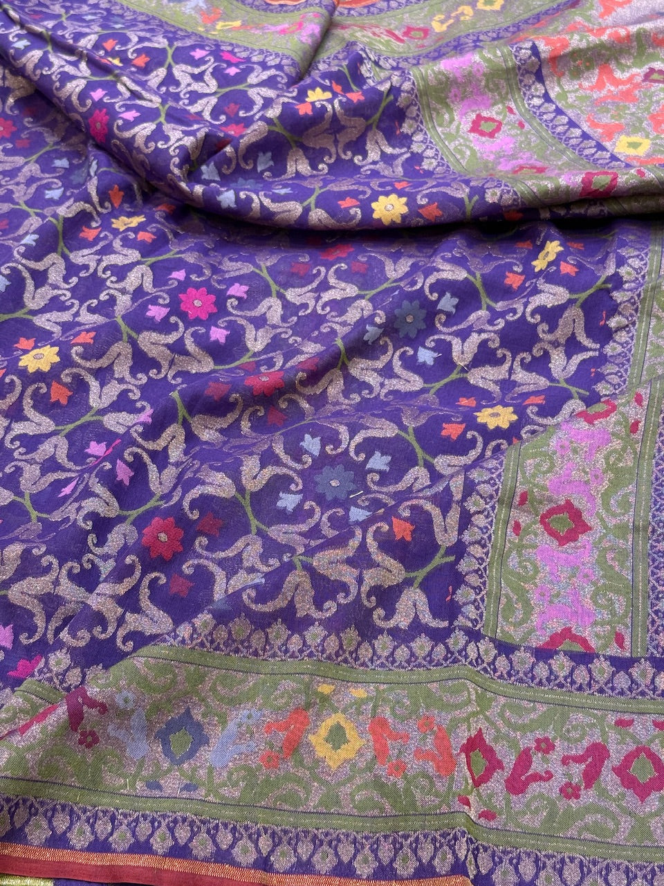 Banarasi Pure Muslin Cotton Jamdani Saree