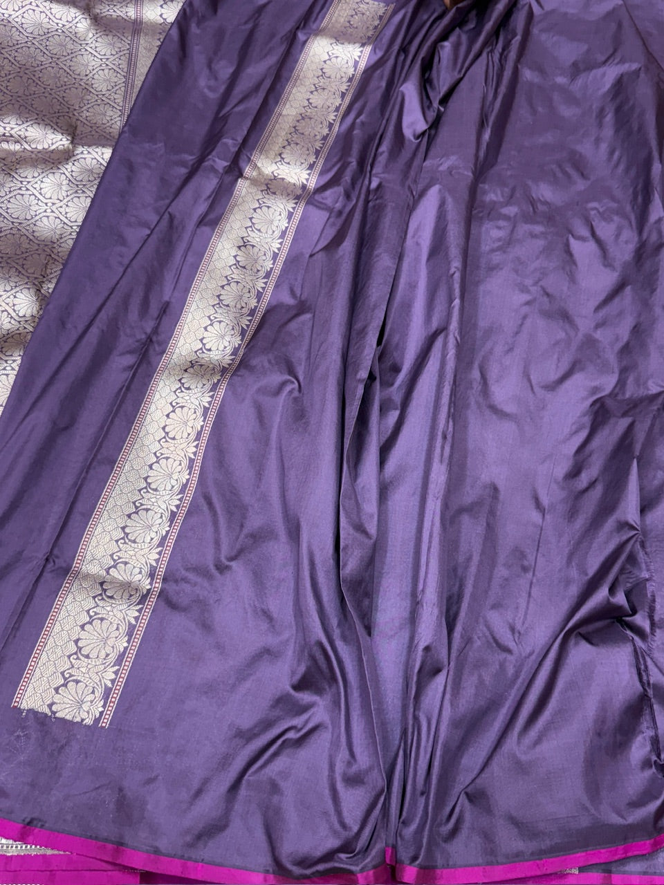 Mauve Handwoven Banarasi Pure Silk Brocade Saree