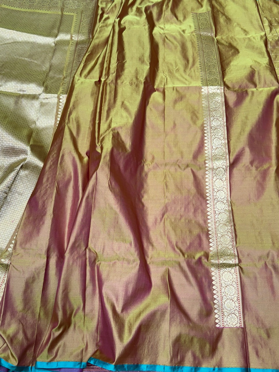 Handwoven Banarasi Mashru Satin Silk Saree