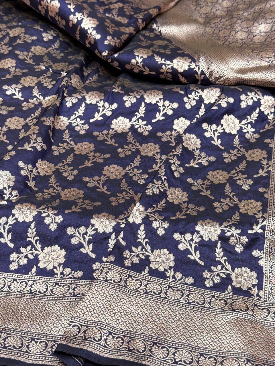 Wine Banarasi Pure Silk Saree