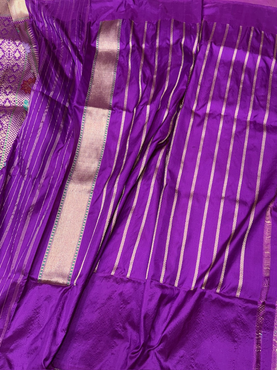 Rose Gold Handwoven Pure Banarasi Tissue Saree