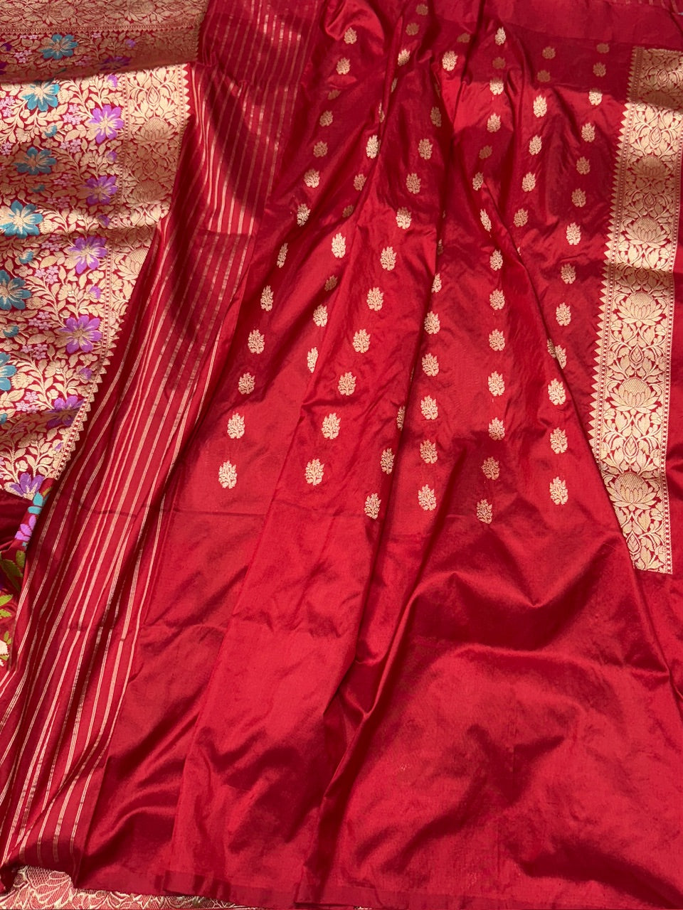 Sea Green Handwoven Pure Banarasi Tissue Saree