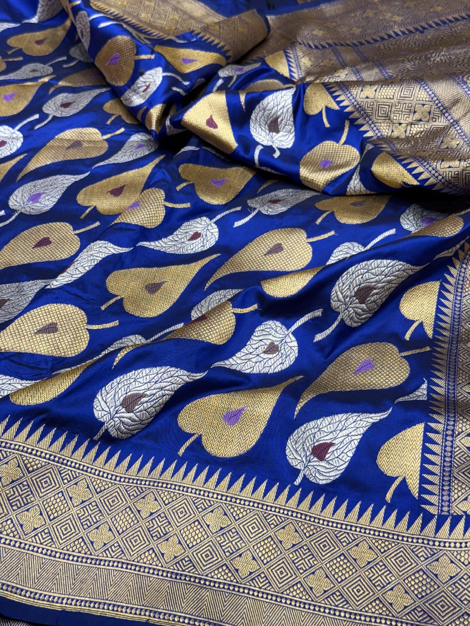 Royal Blue Handwoven Banarasi Pure Silk Saree