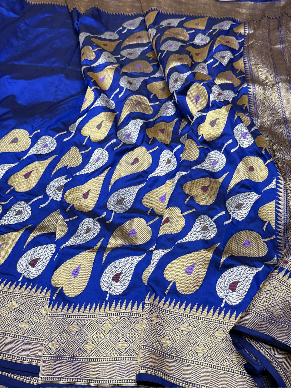 Royal Blue Handwoven Banarasi Pure Silk Saree