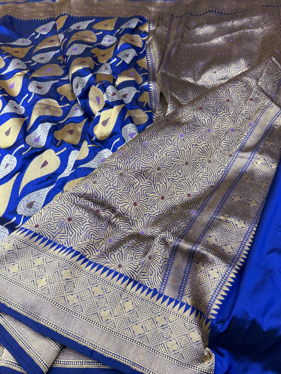 Royal Blue Handwoven Banarasi Pure Silk Saree