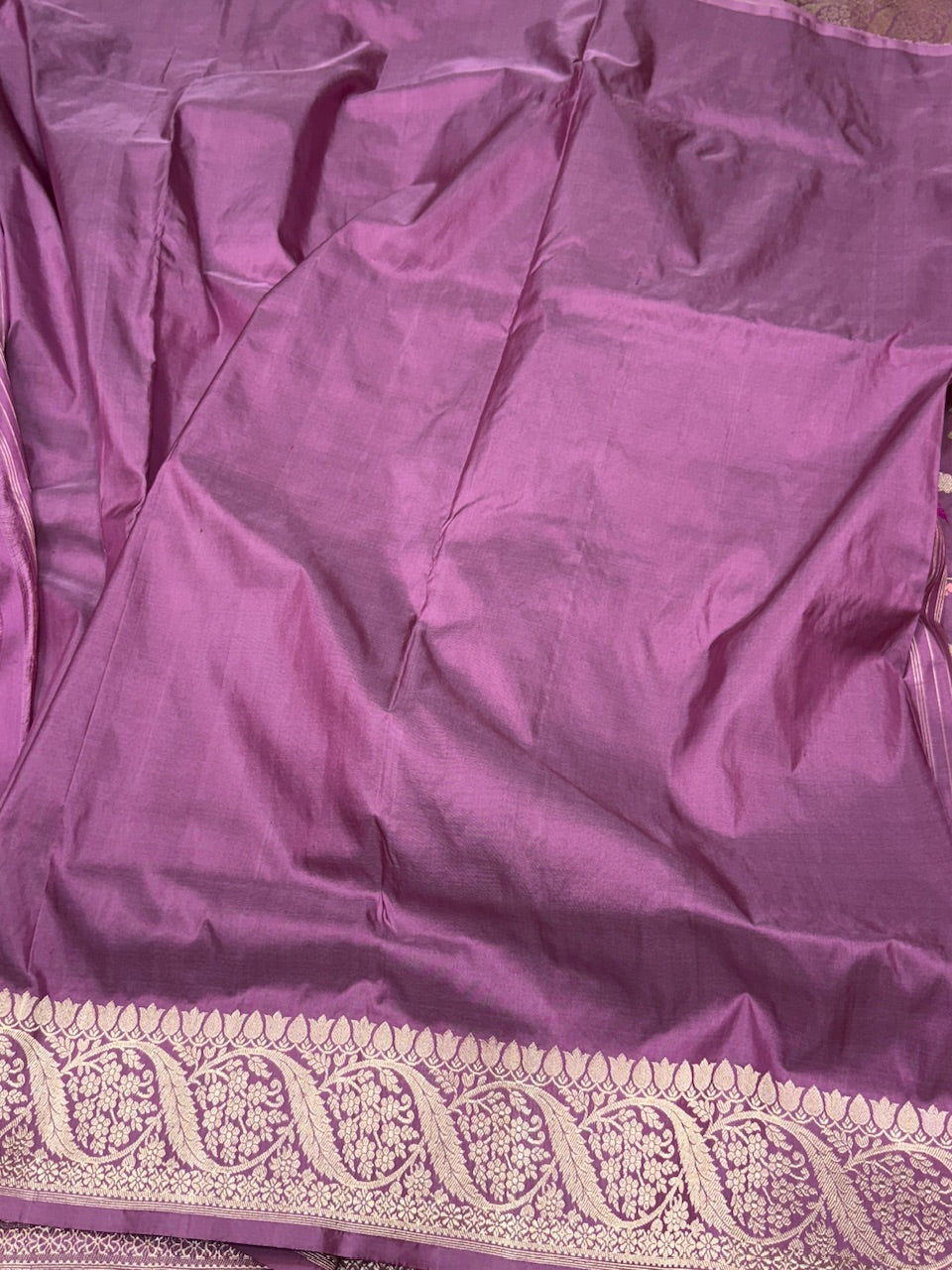 Gajiri Pink Handwoven Banarasi Pure Silk Saree
