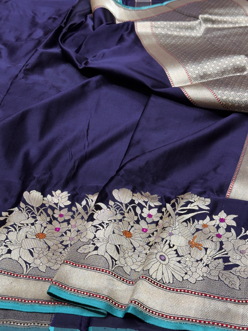 Handwoven Banarasi Pure Mashru Satin Silk Saree