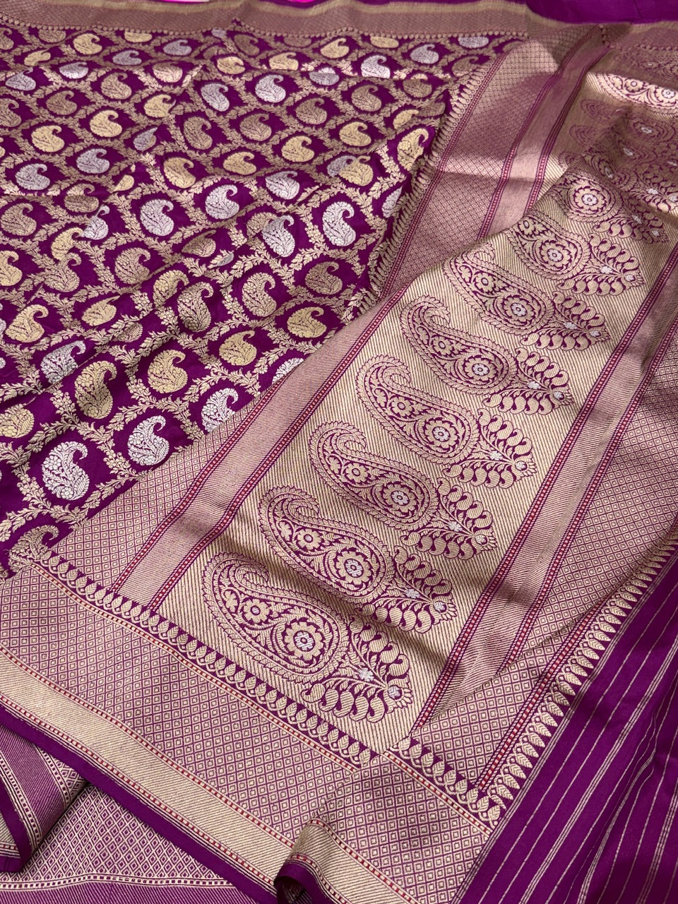 Magenta Handwoven Banarasi Pure Silk Saree