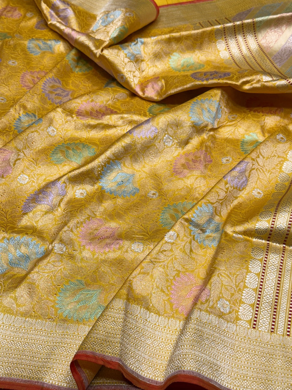 Handwoven Pure Banarasi Silk Brocade Saree