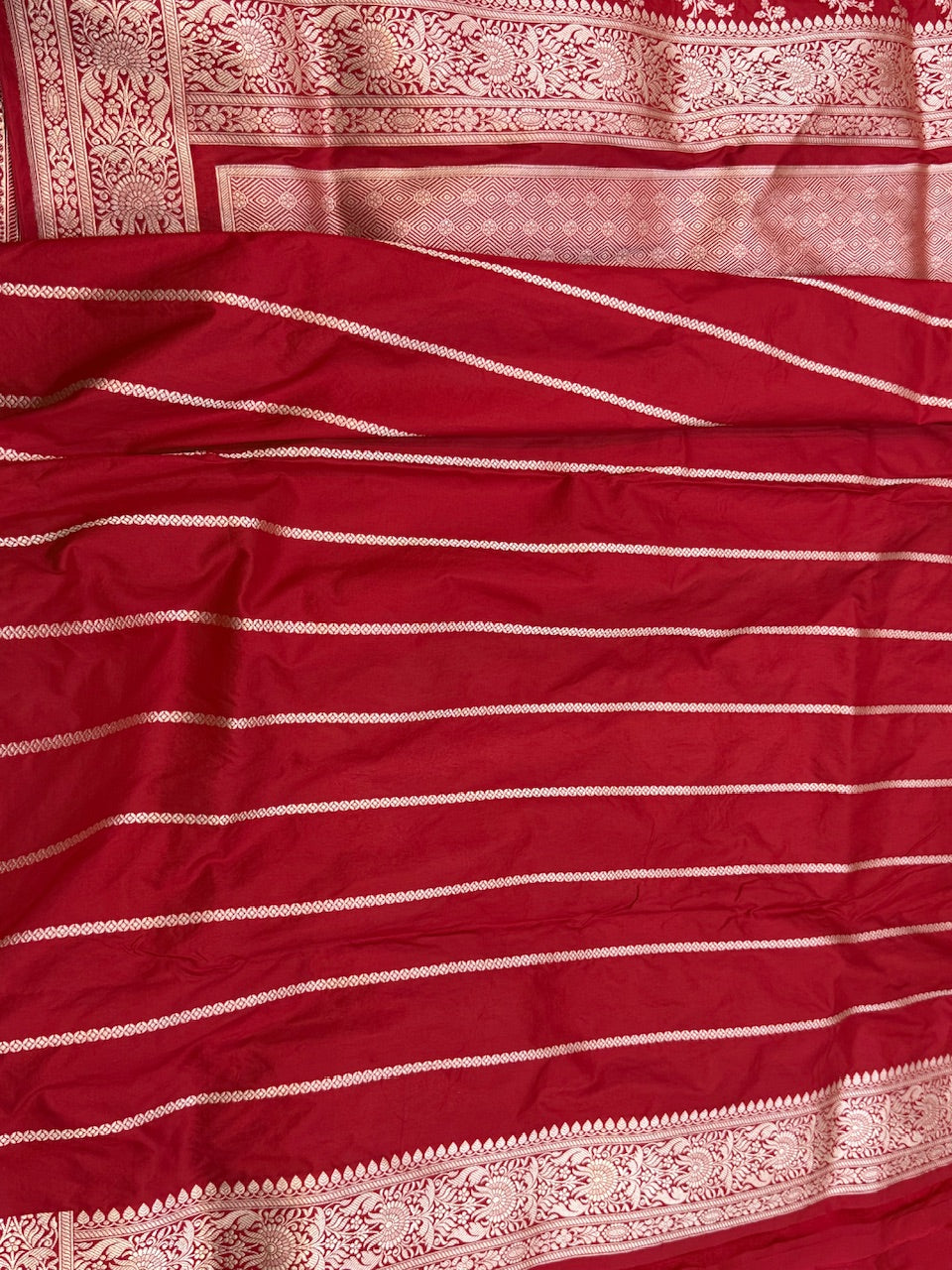 Red Pure Katan Silk Saree